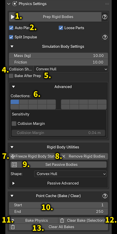 Physics Settings placeholder