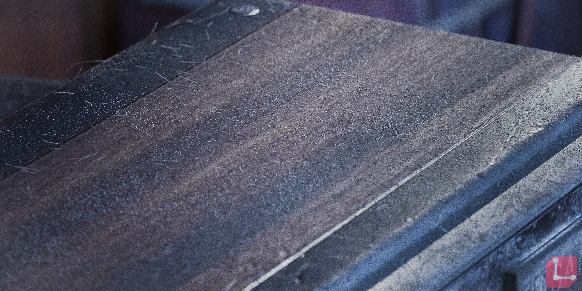 Dust on Object generator applied to objects in a Blender scene.