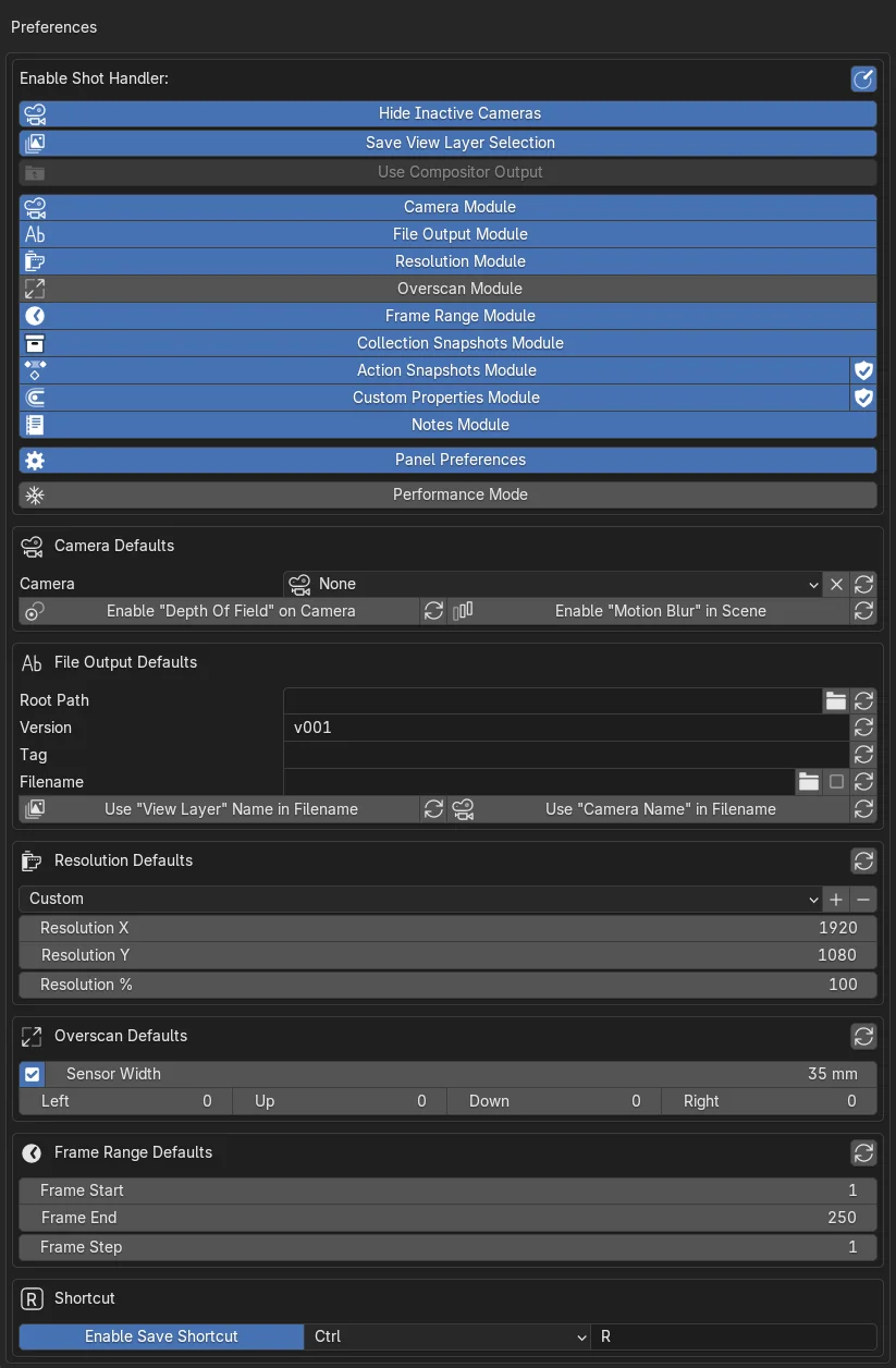 Preferences demo