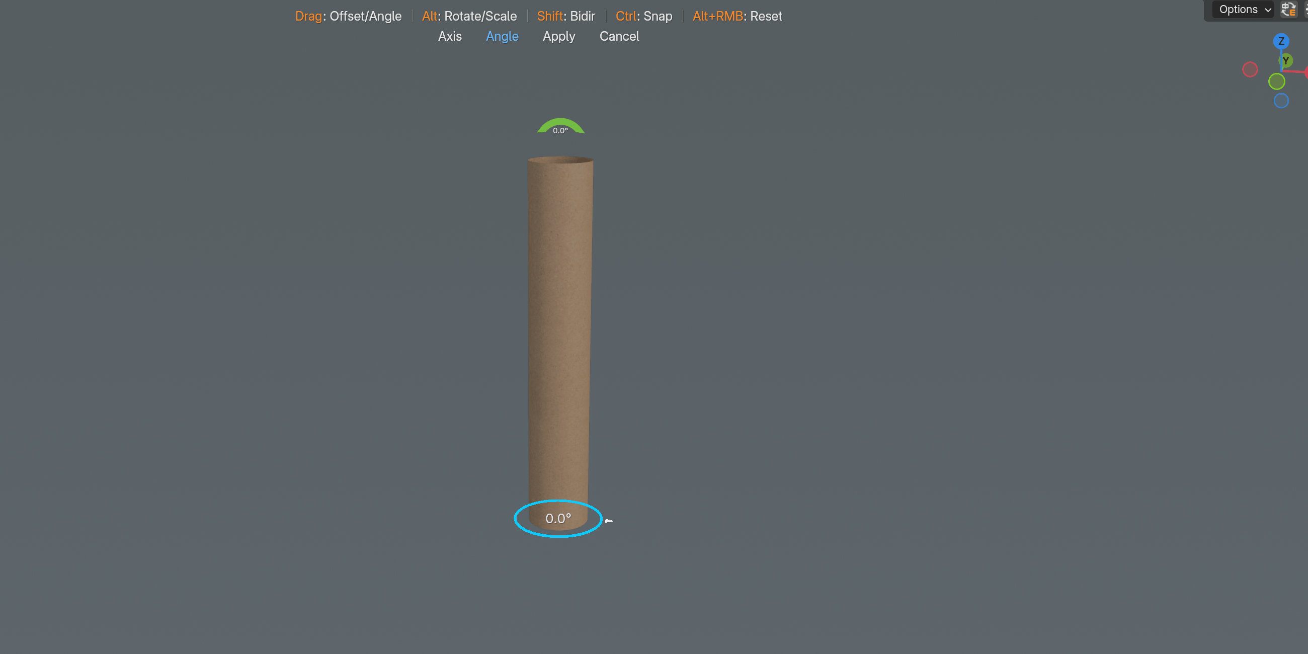 Single Bend mode shaping a mesh with viewport controls