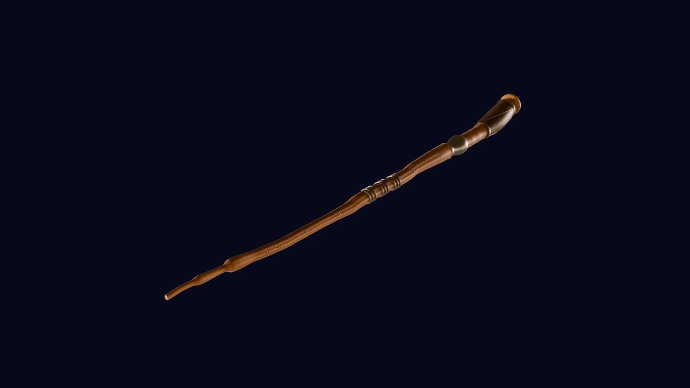 A wand changing shape as its settings move