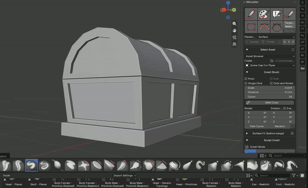 BModeller: Rectangle brush