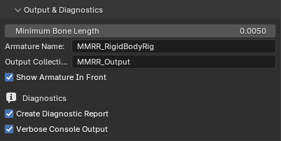 MMRR demonstration: Output & Diagnostics