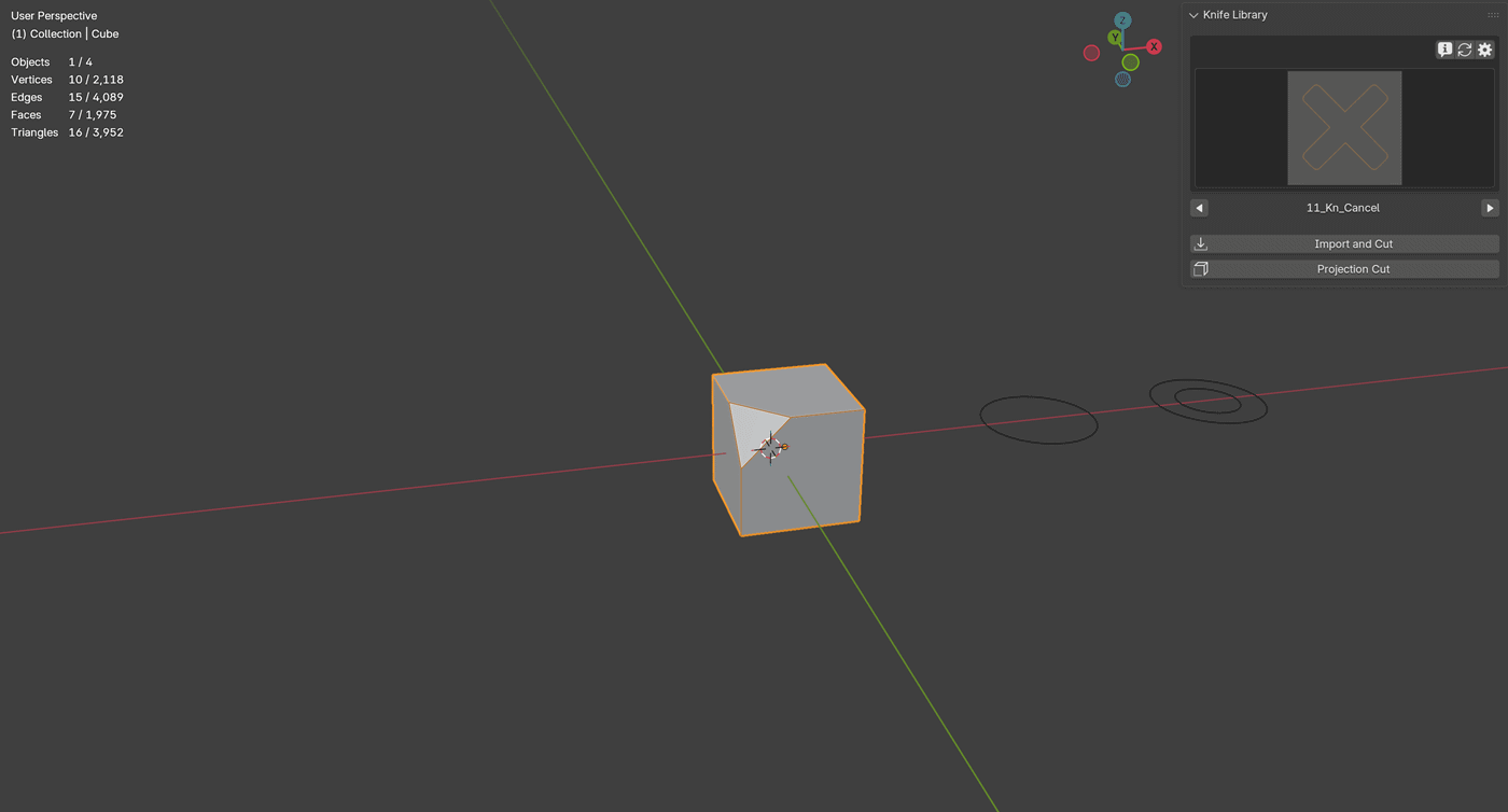 Aligning the Blender viewport to selected mesh faces before cutting