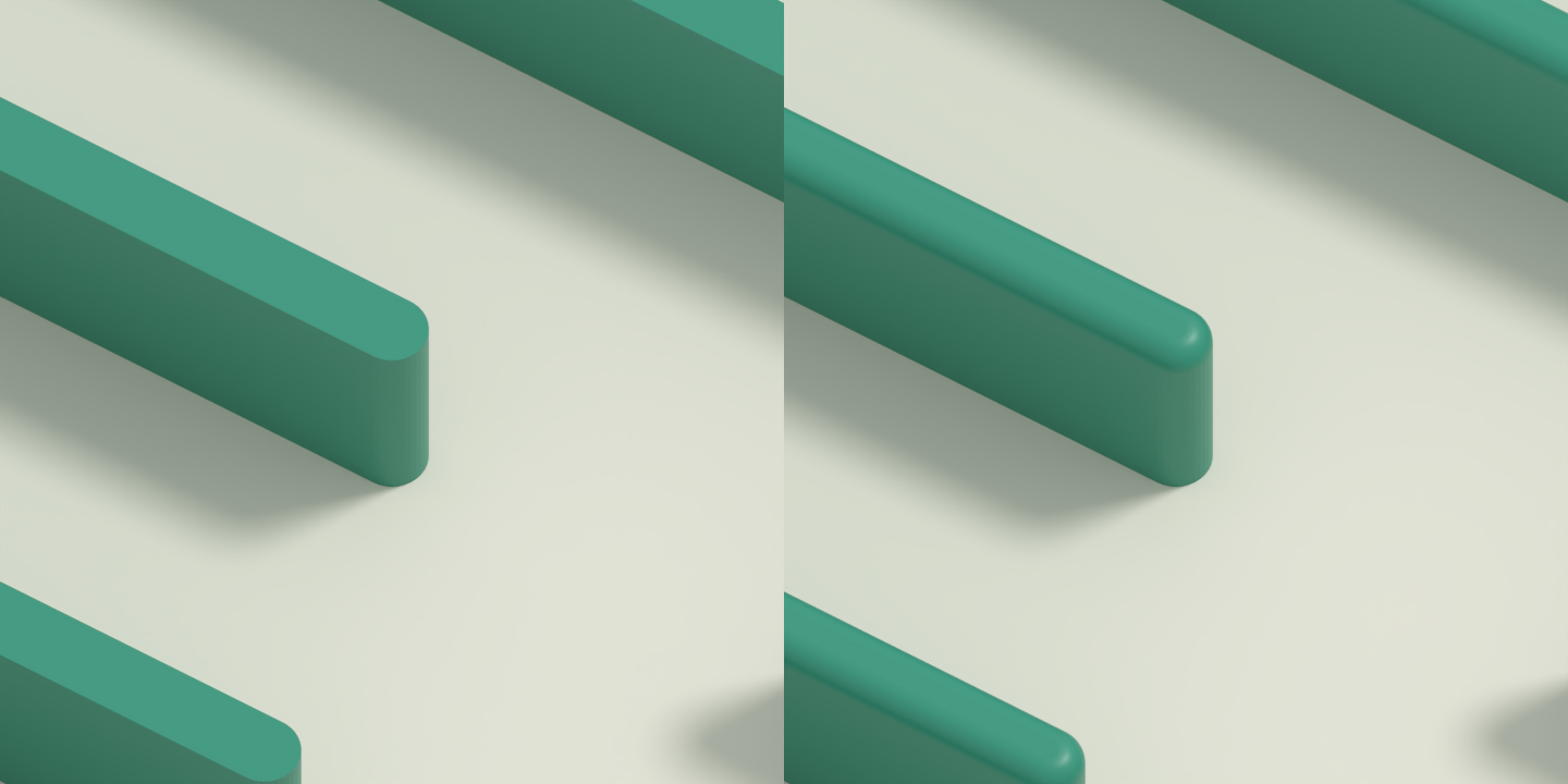 Wall tops with and without bevelled edges
