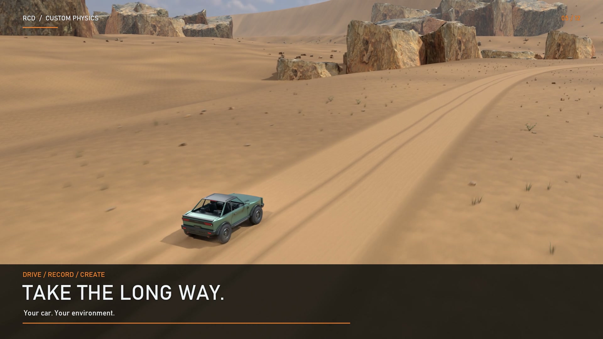 Optional canyon test environment with the RIDGE demonstration vehicle