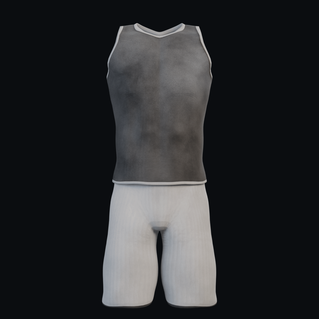 Bernardo SFW tank top and shorts clothing 360 degree turntable