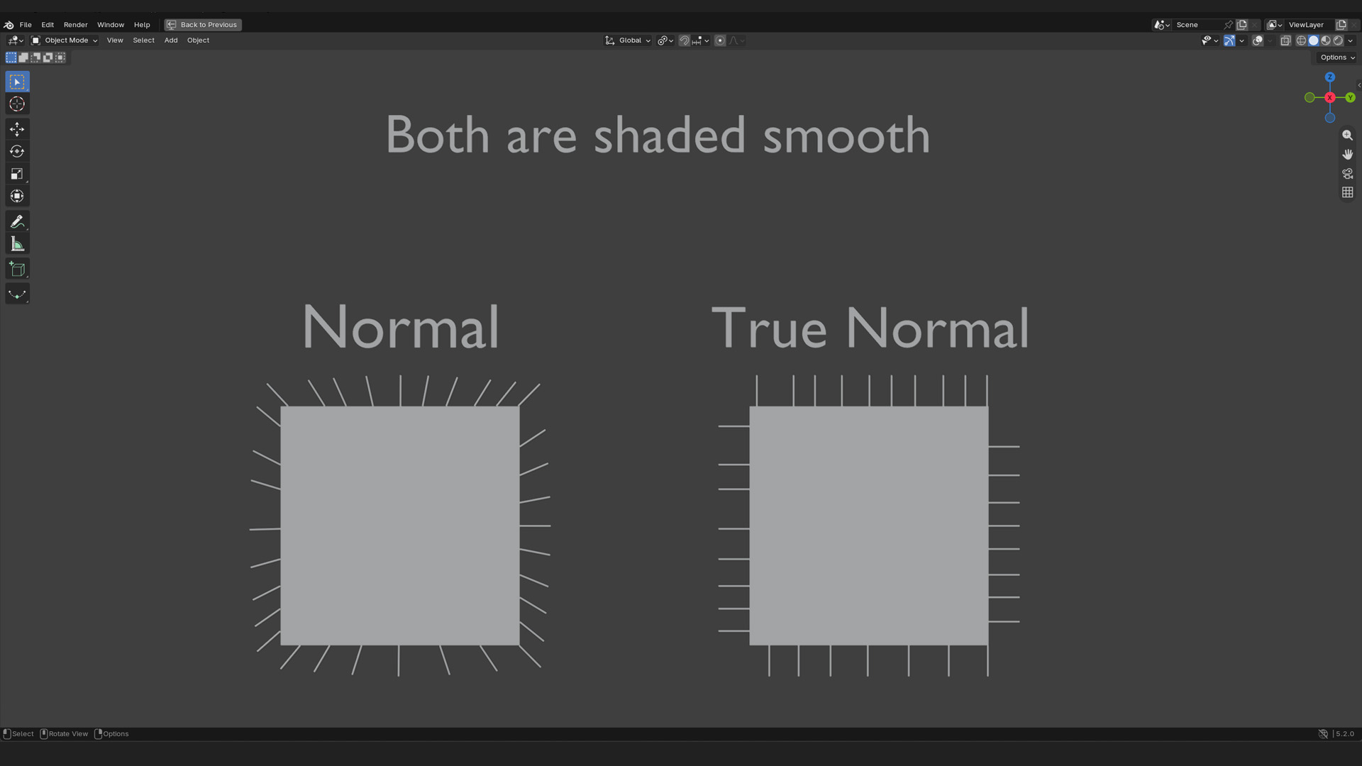 Shading normal mode example