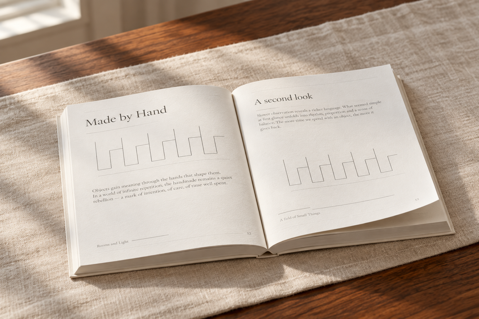 Open book with visible paper layers