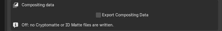 Compositing data switched off