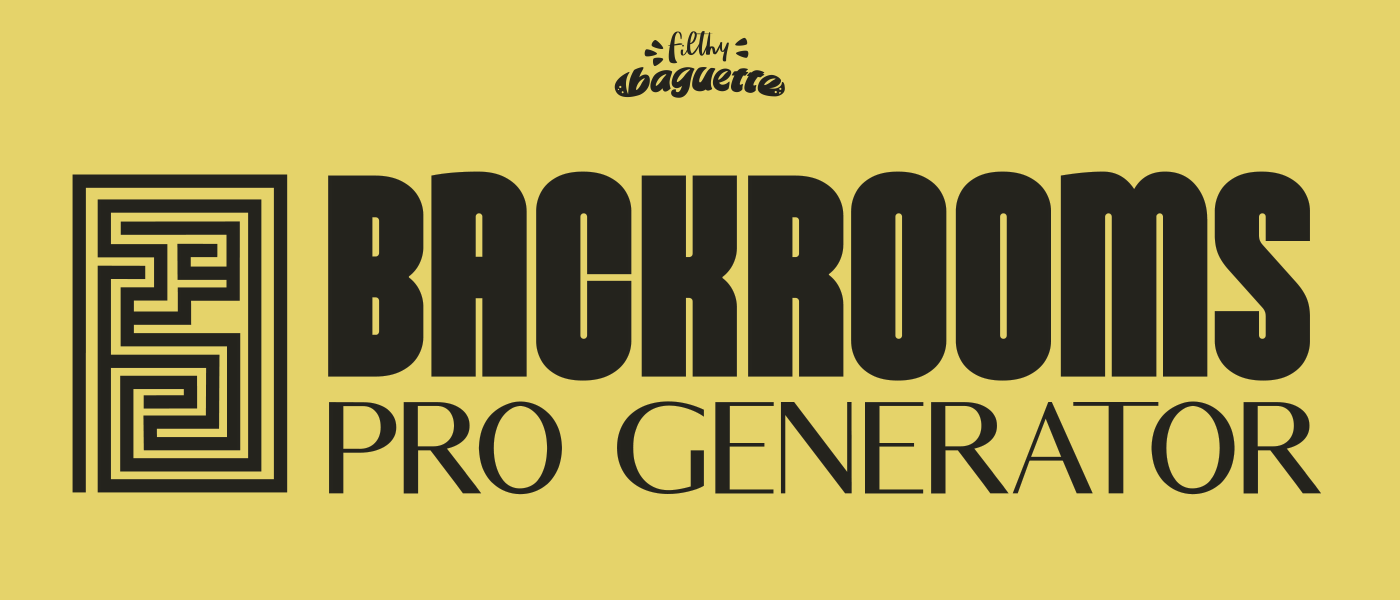 Backrooms Pro Generator for Blender by Filthy Baguette - generate complete Backrooms maps with geometry nodes