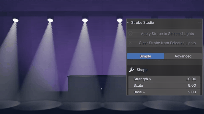 Select your lights, click Apply