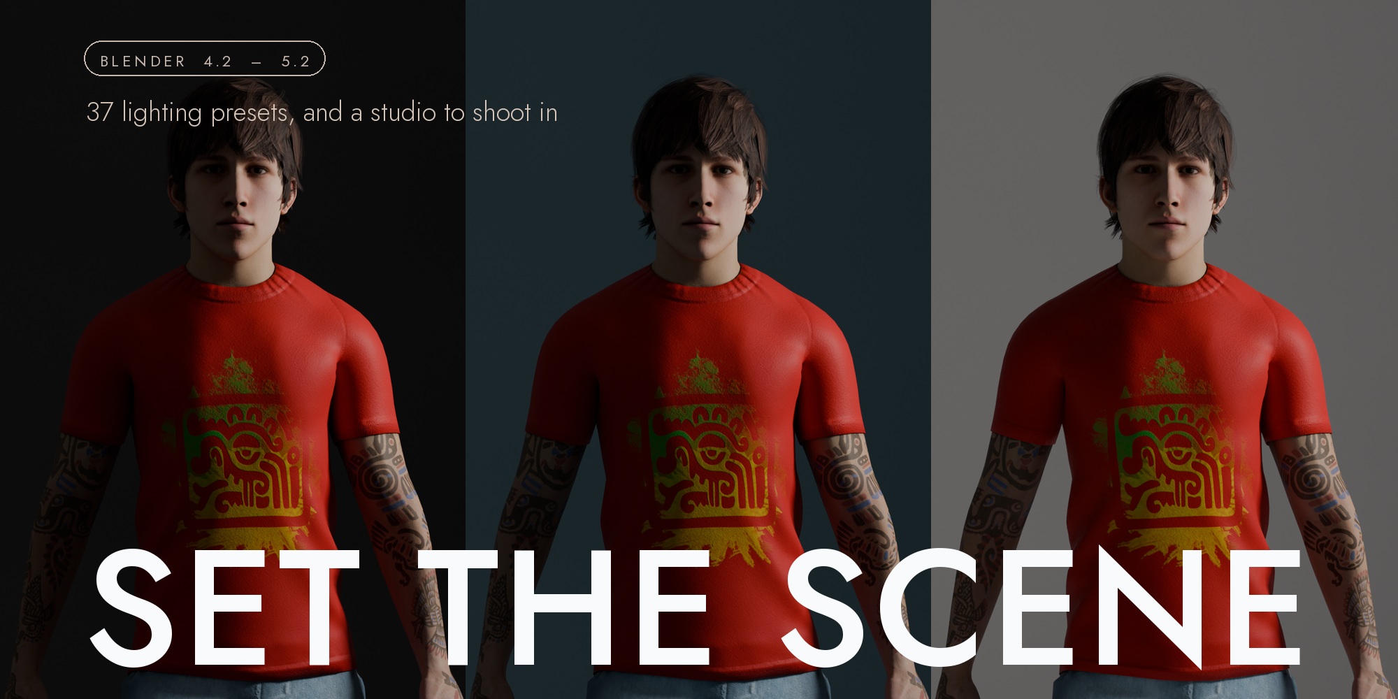 Set the Scene — 37 studio lighting presets and backdrops sized to your camera, $19