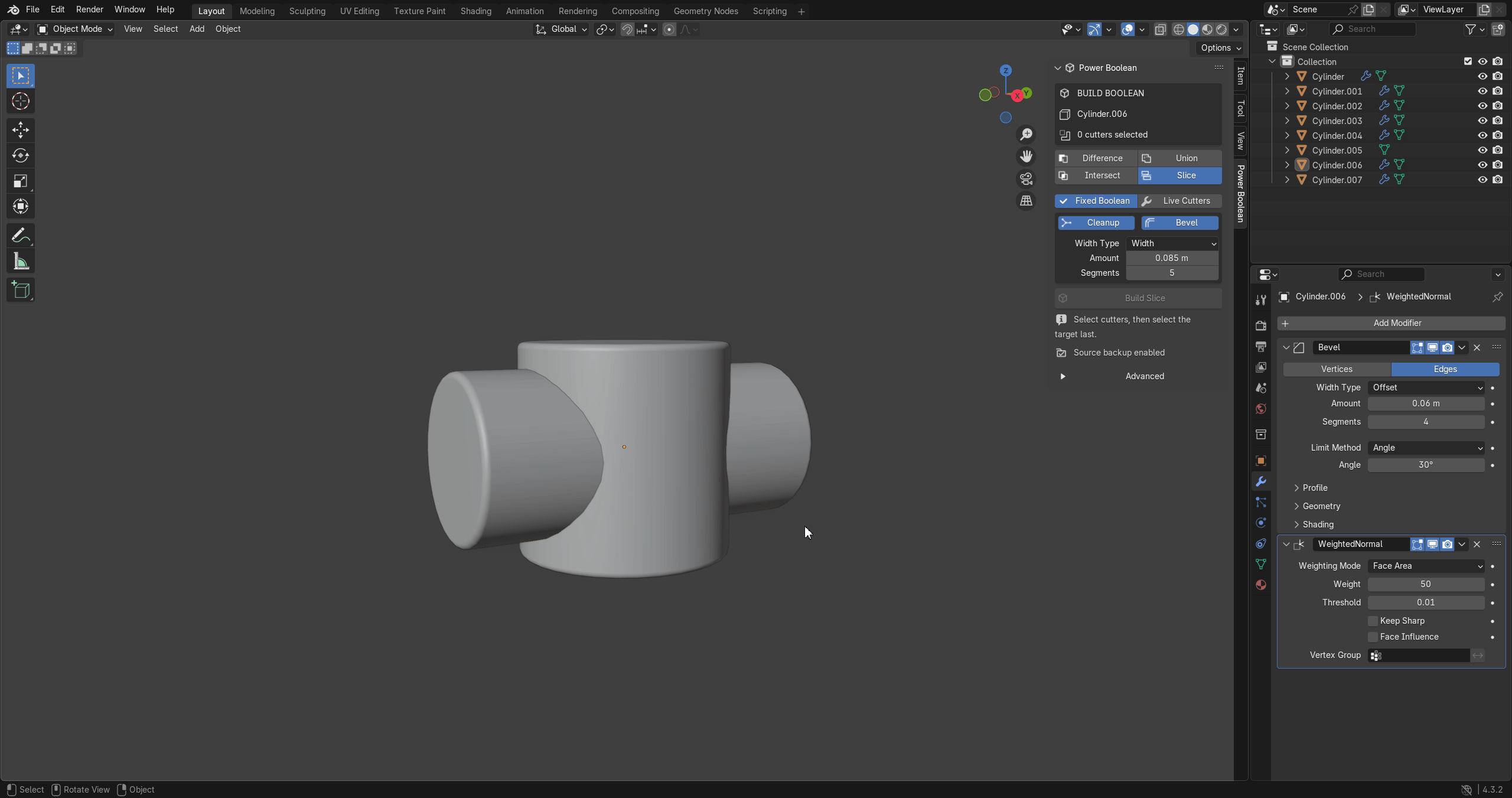 Power Boolean recording: Slice — keep separate pieces
