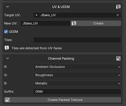 JBake UV and UDIM