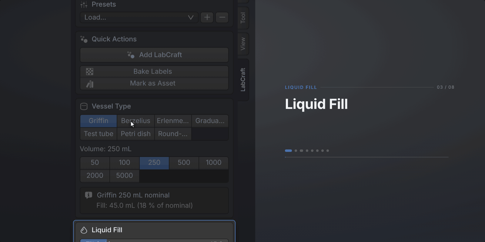 Screen recording: Liquid Fill