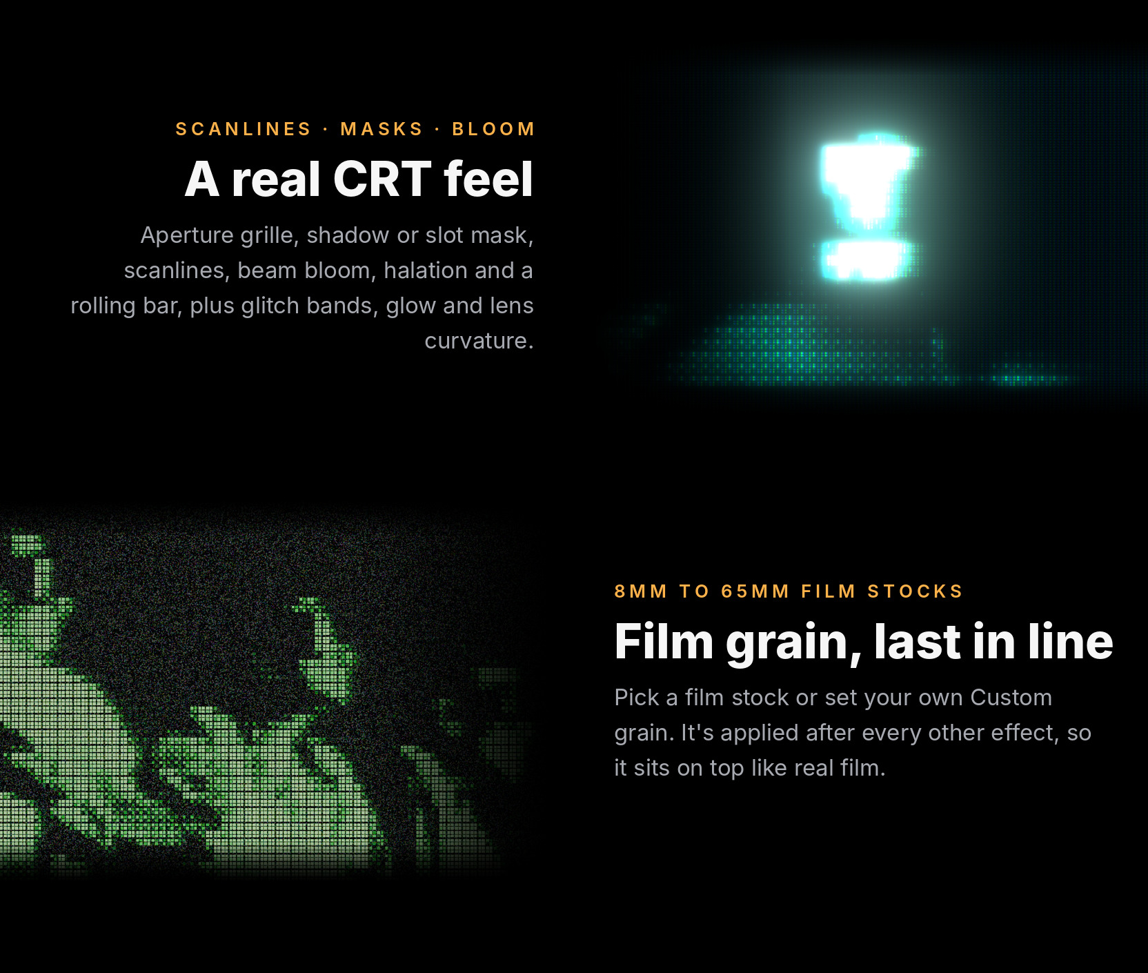 A real CRT feel and film grain, last in line