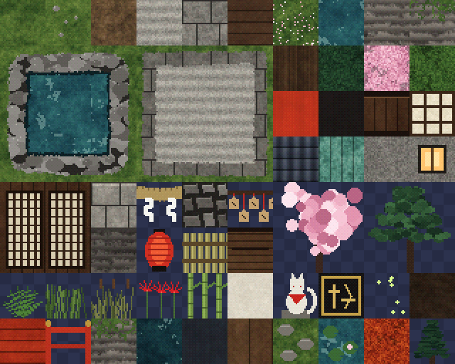 The shrine tileset used for the shrine scene