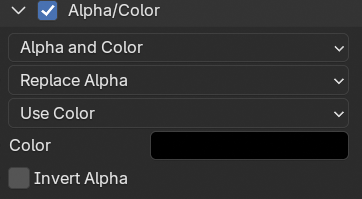 Alpha/Color Settings