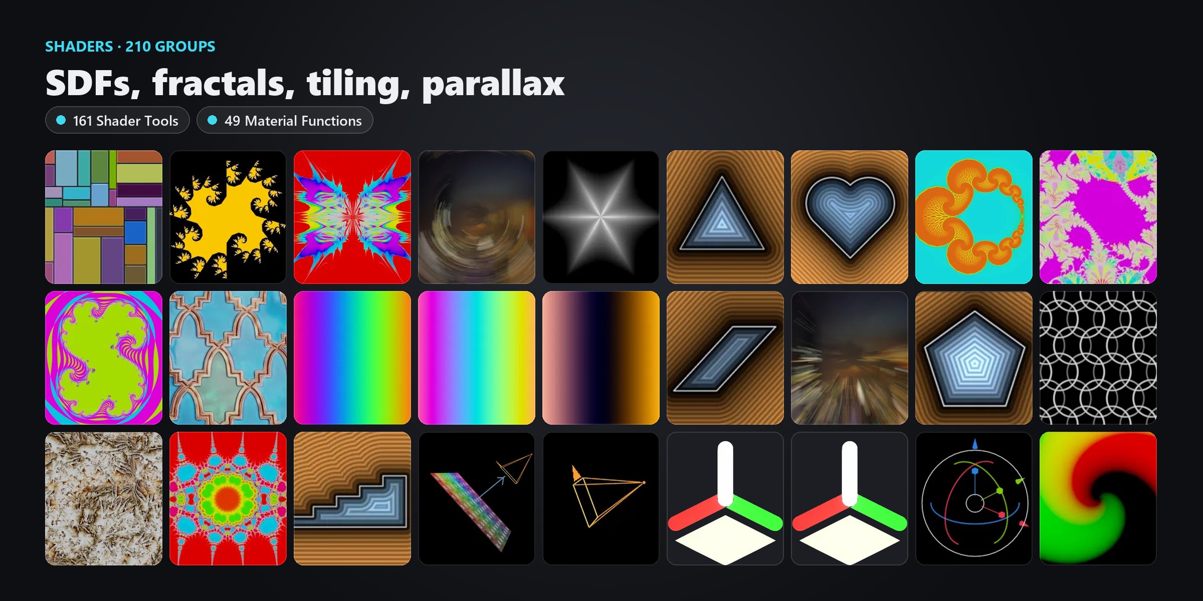 Shader Tools and Material Functions thumbnails