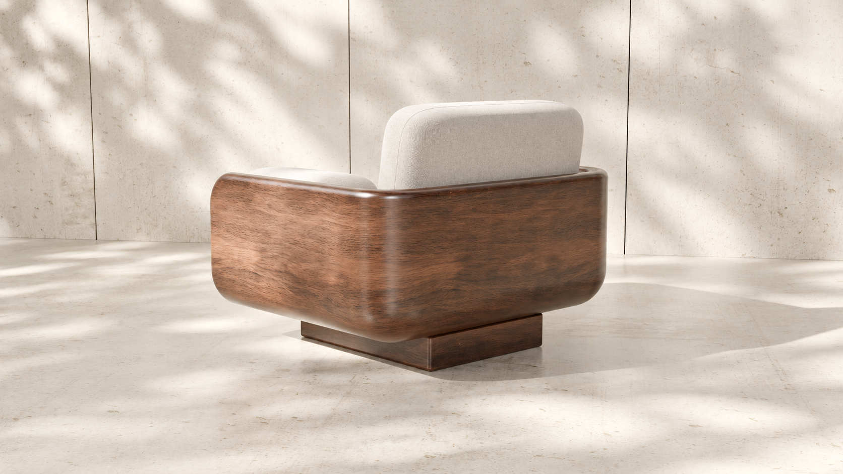 Wood and upholstery furniture detail
