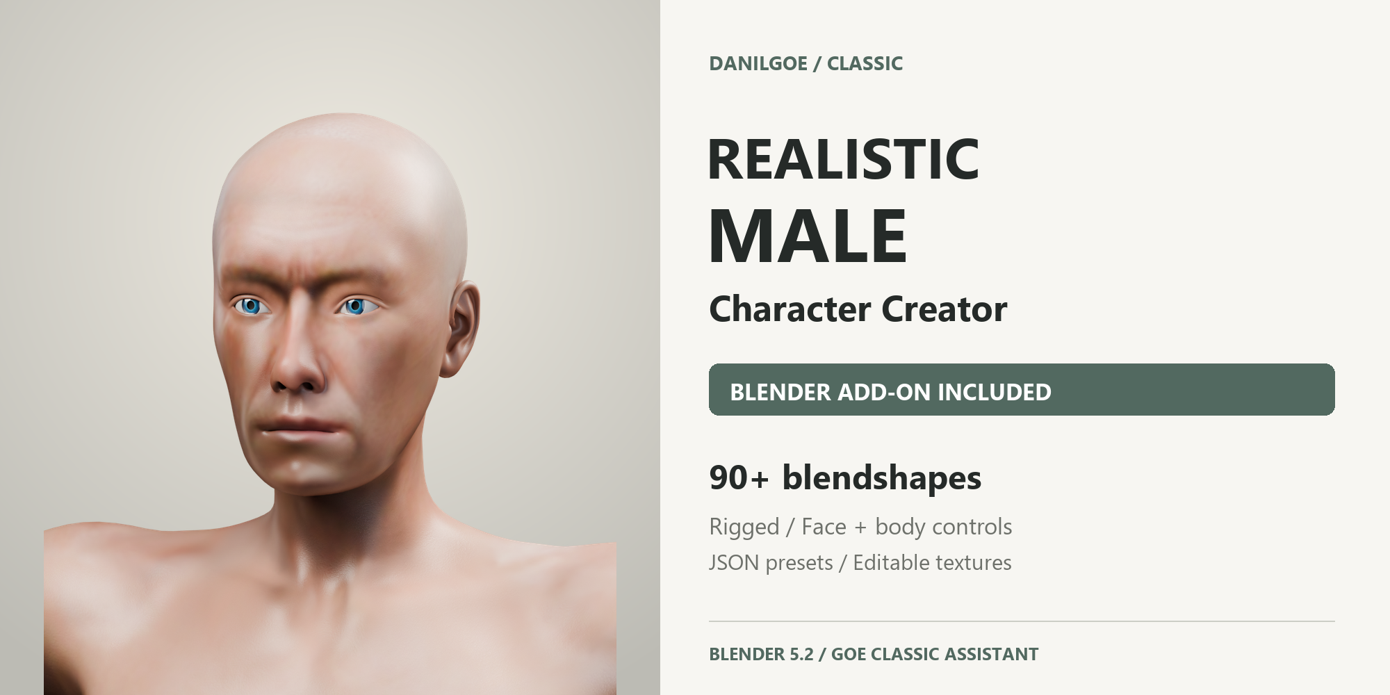 Realistic Male current Cycles portrait