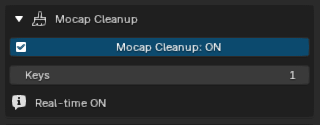 Mocap Cleanup interface in Super Graph Editor Tools