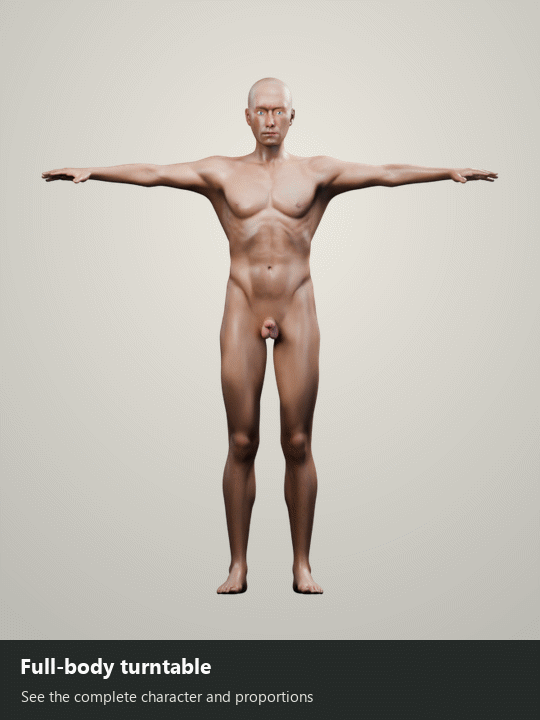 Male full-body turntable