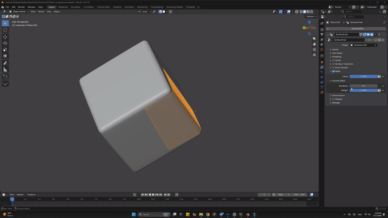 Mask controls example