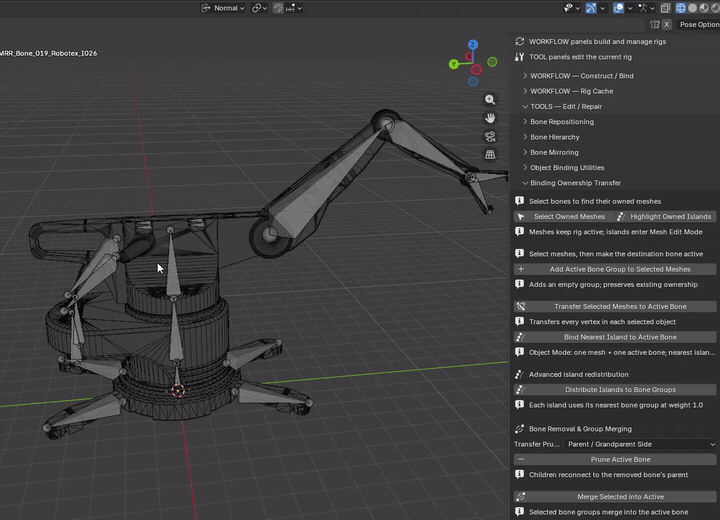 MMRR demonstration: Merge Selected into Active