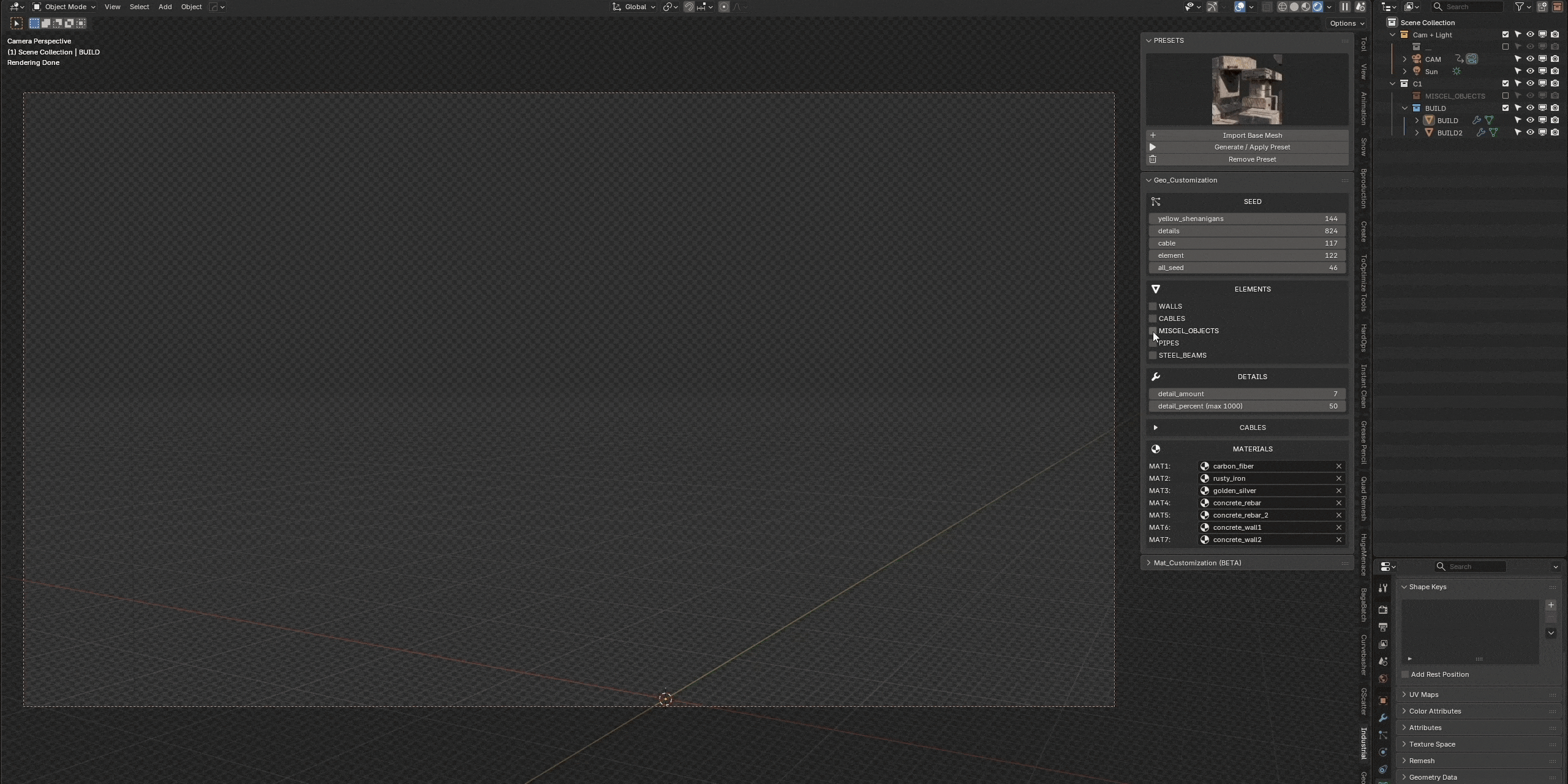Automatic industrial detail generation
