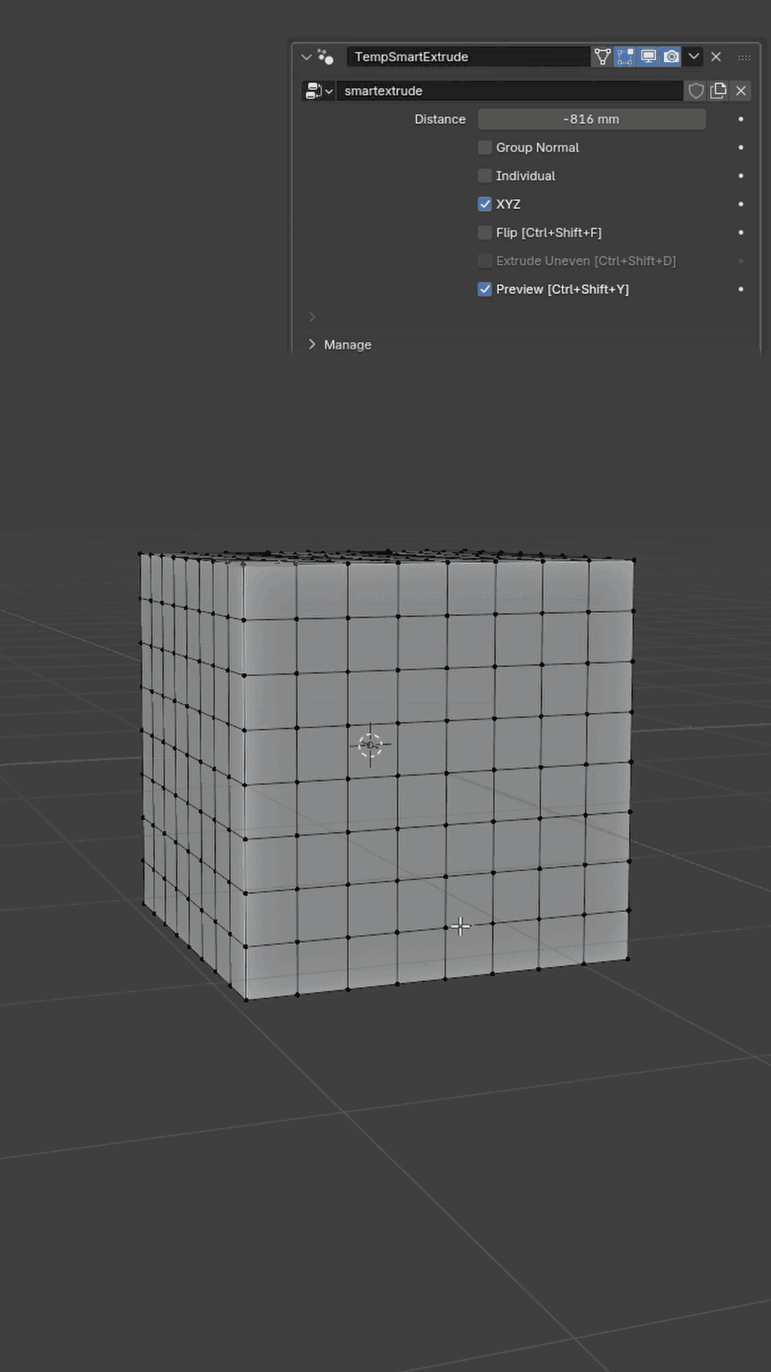 Smart Extrude point-to-point control