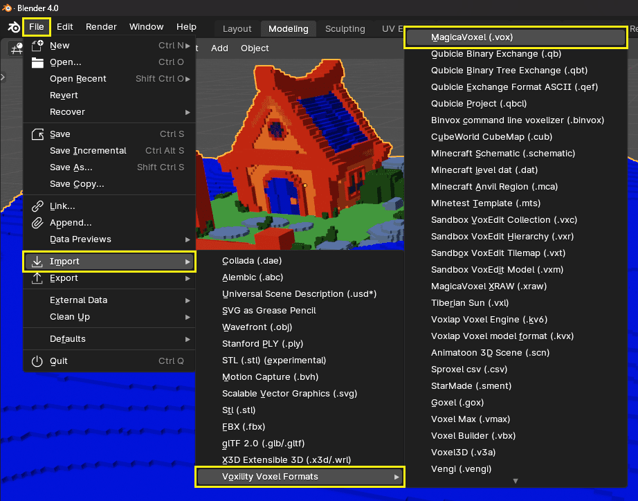 Voxility Pro Import Voxel Format File