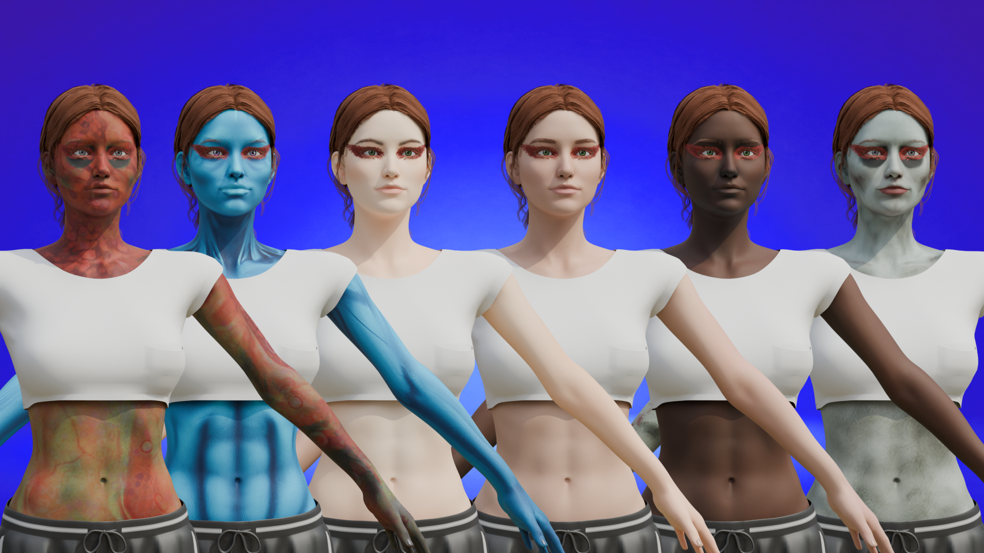 Female skin variants preview
