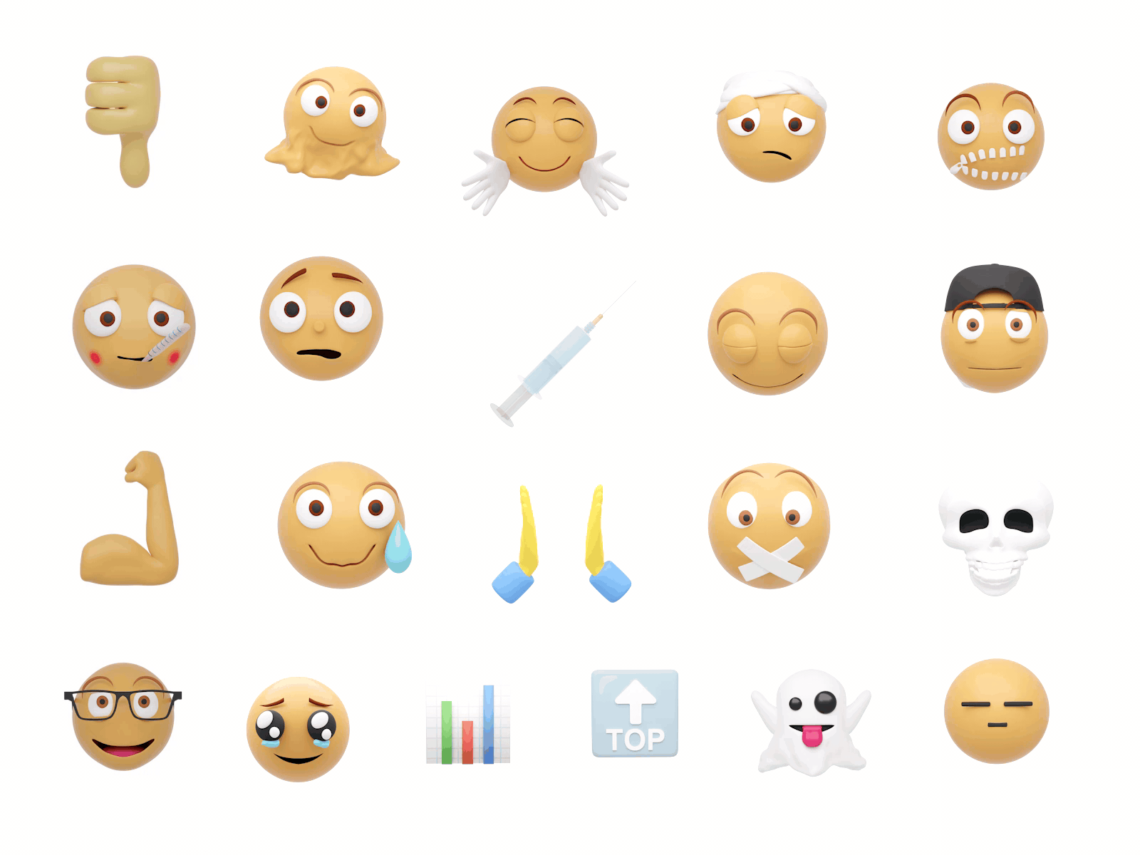 Emoticones Emoji 3d Animados Modelo 3d Cara De Gato Riendo Emoticon