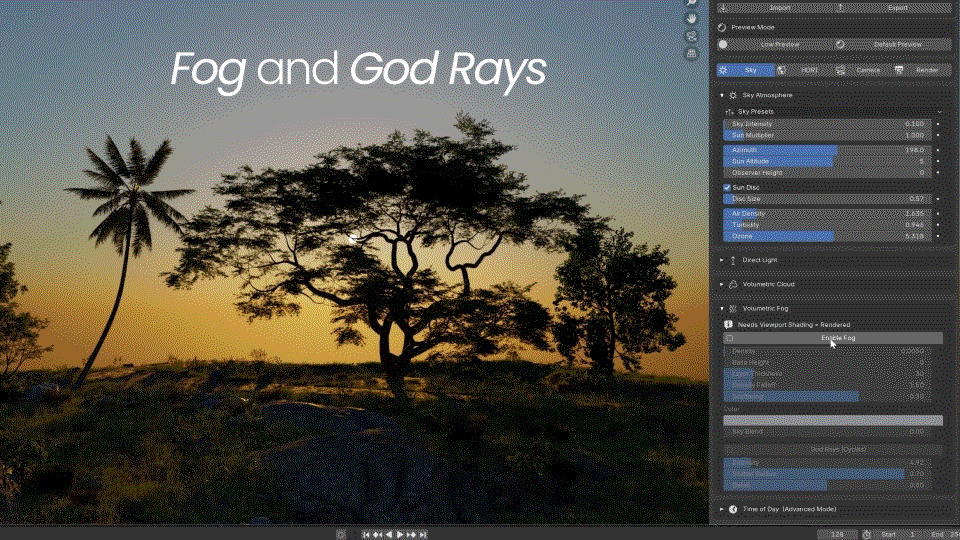 Fog and God Rays workflow