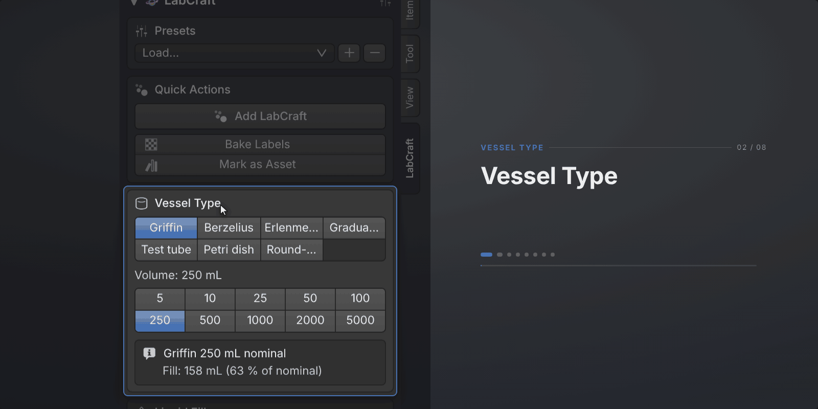 Screen recording: Vessel Type