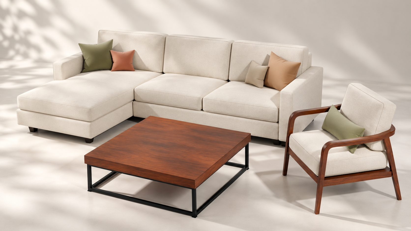 Modern furniture set alternate clean view