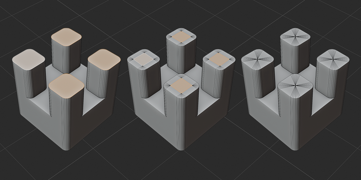 CAD Inset on complex multi-face structures