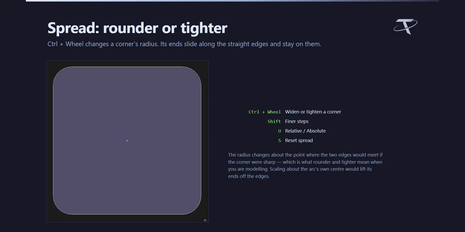 Spread: rounder or tighter