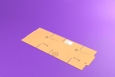 Folds from a real dieline