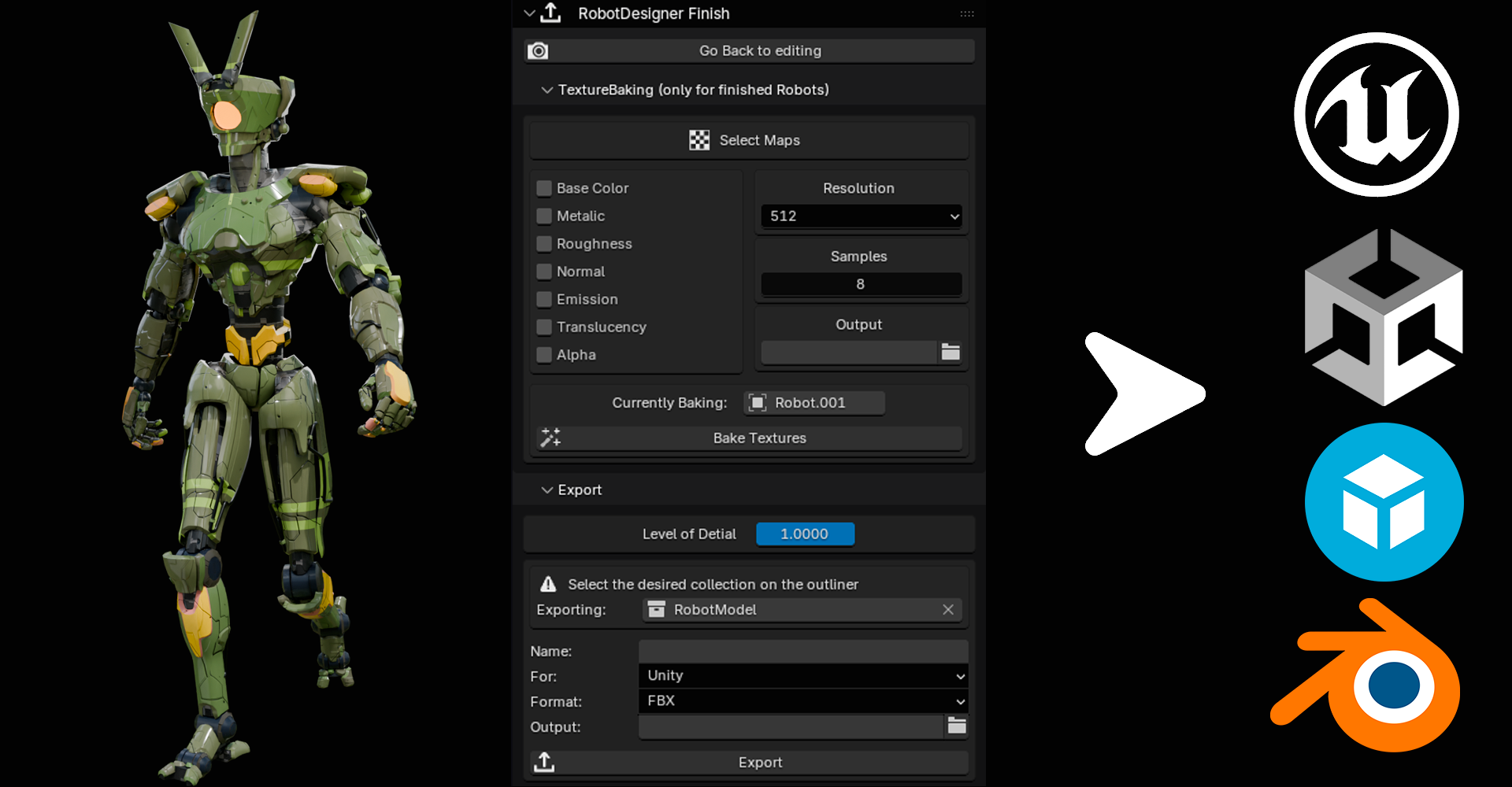 Robot Designer - Procedural Robot Character Creator - Superhive ...
