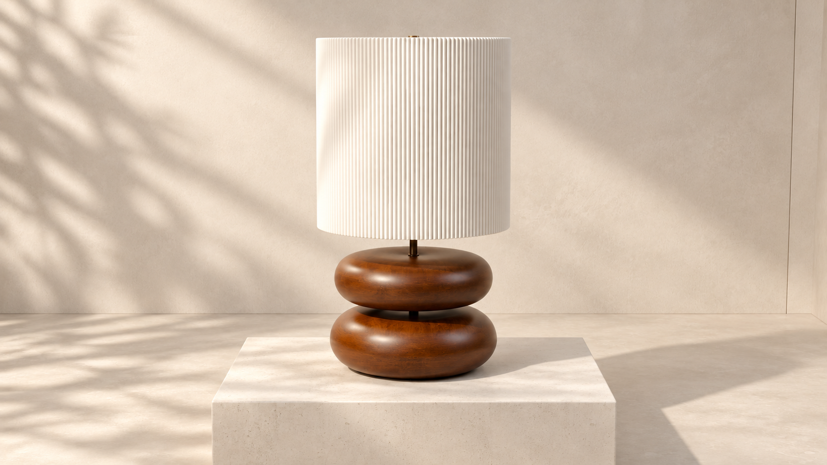 Modern table lamp in a styled residential interior