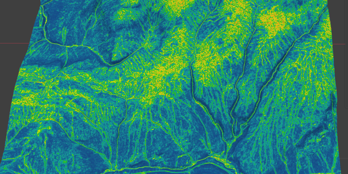 Heat map with Terrain Topology preset