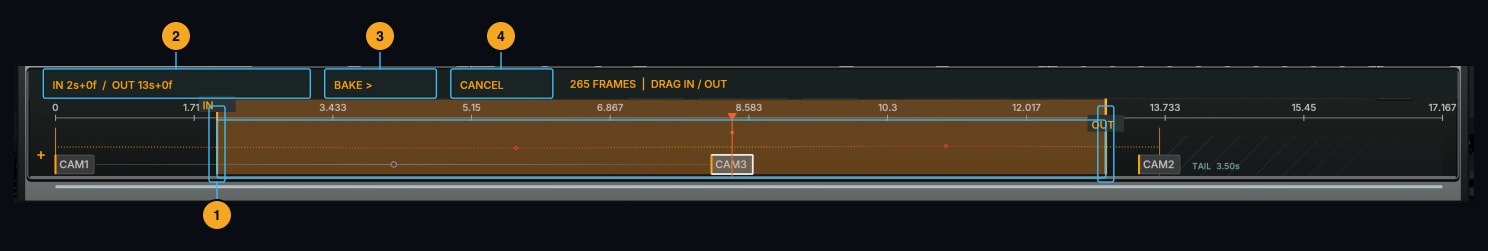 Bake just the part you need — numbered controls