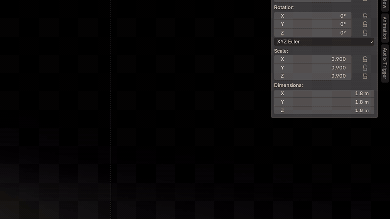 Right-click any value. It moves to the music