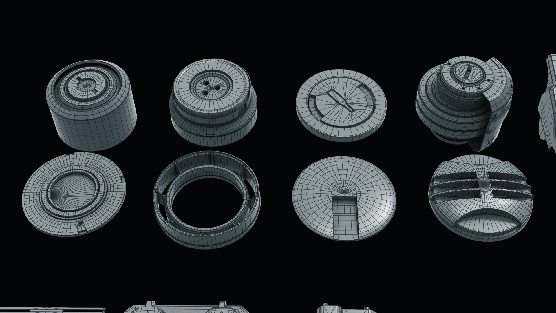 Scifi Kitbashing Set-Spaceship Kit-Engine-Airplane-Engineering piece ...