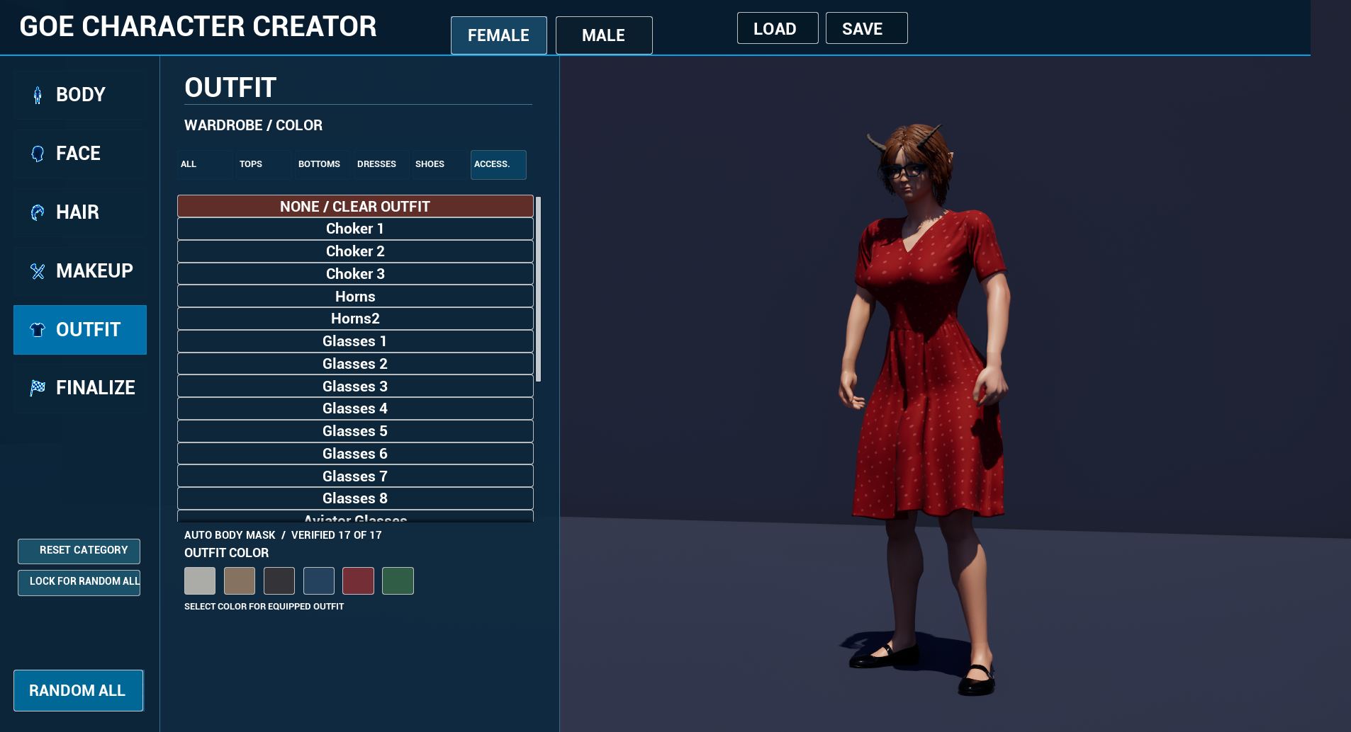 Customization controls preview