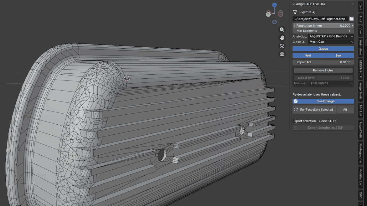 Angel STEP - CAD STEP / IGES / BREP Importer & Exporter for Blender ...