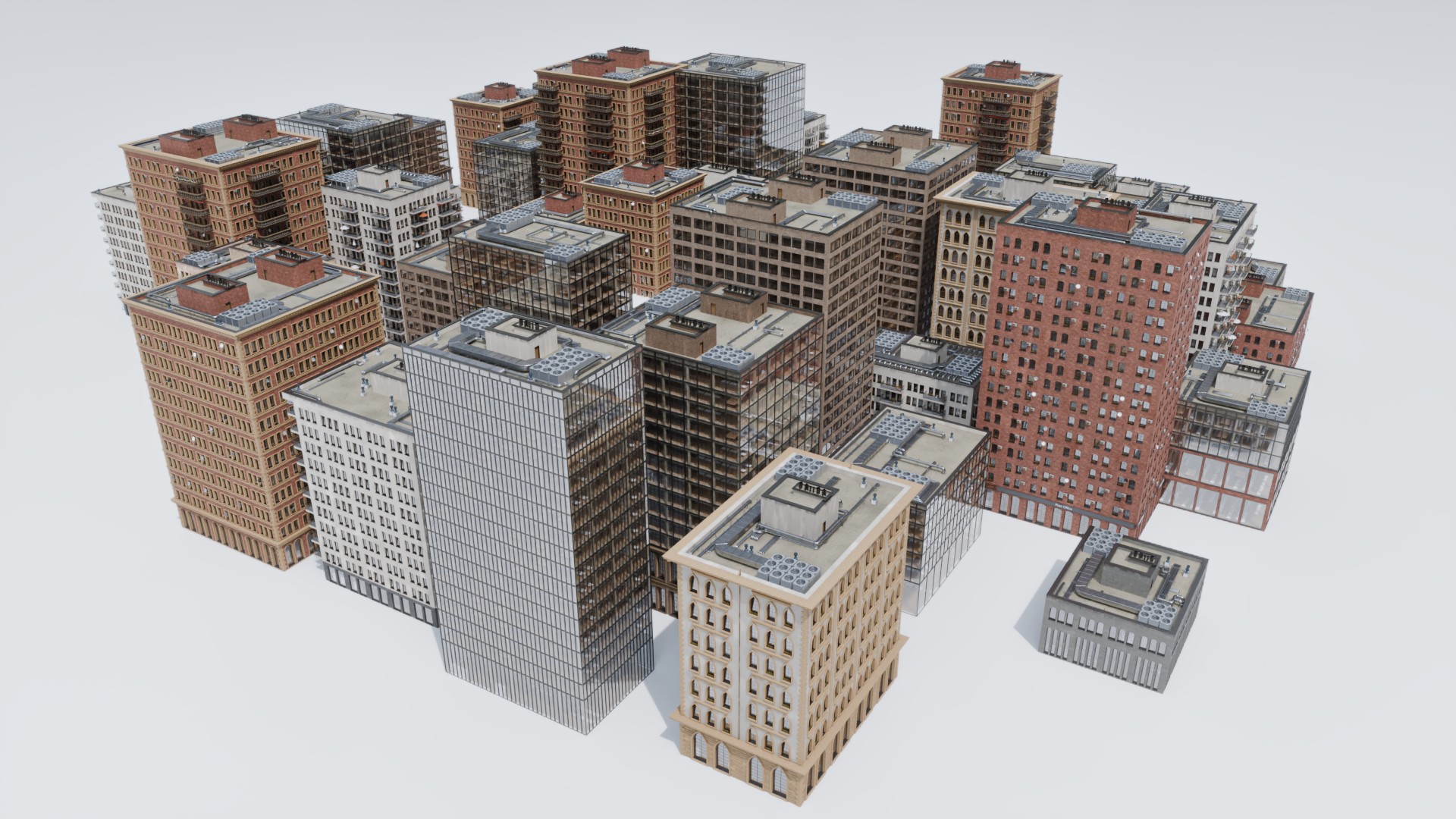 Final Procedural Building Geometry Render